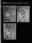 Boy Scouts; Men looking at fabric (3 Negatives), March 20-21, 1958 [Sleeve 49, Folder c, Box 14]